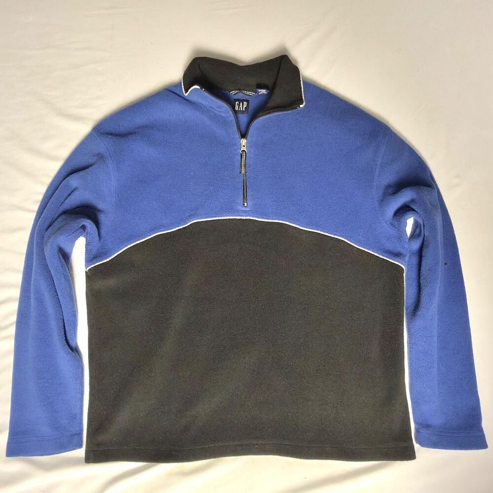 vintage y2k gap clorblock quarter zip fleece men’s size large